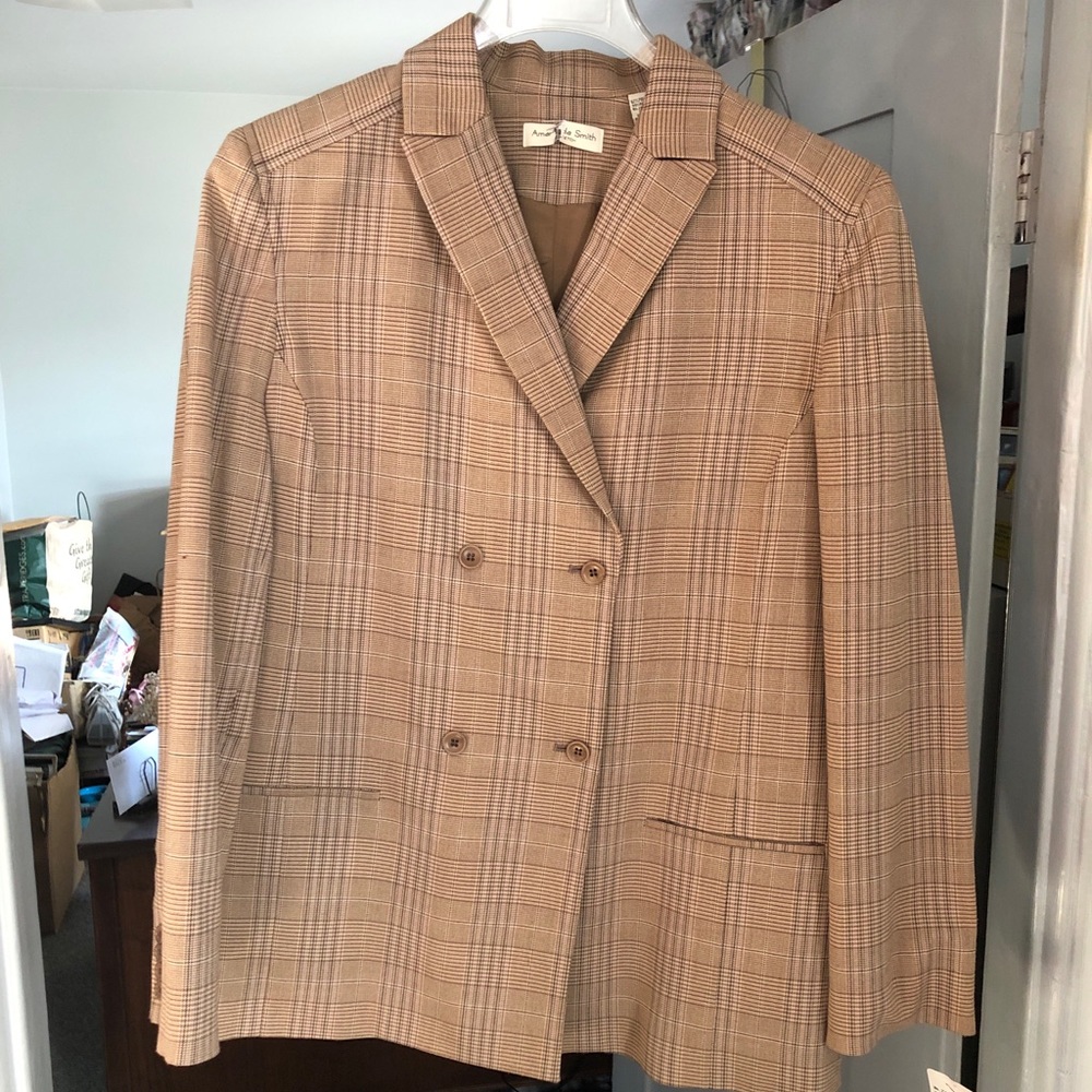 Women’s Plaid Beige Blazer